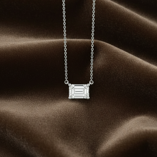 Lab Grown Diamond NECK1071 ~ Solitaire Emerald Cut
