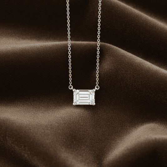 Lab Grown Diamond NECK1071 ~ Solitaire Emerald Cut