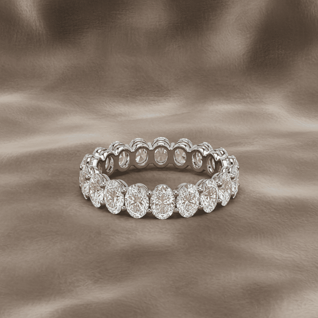 Lab Grown Diamond 9076116~ Oval Cut Eternity Band