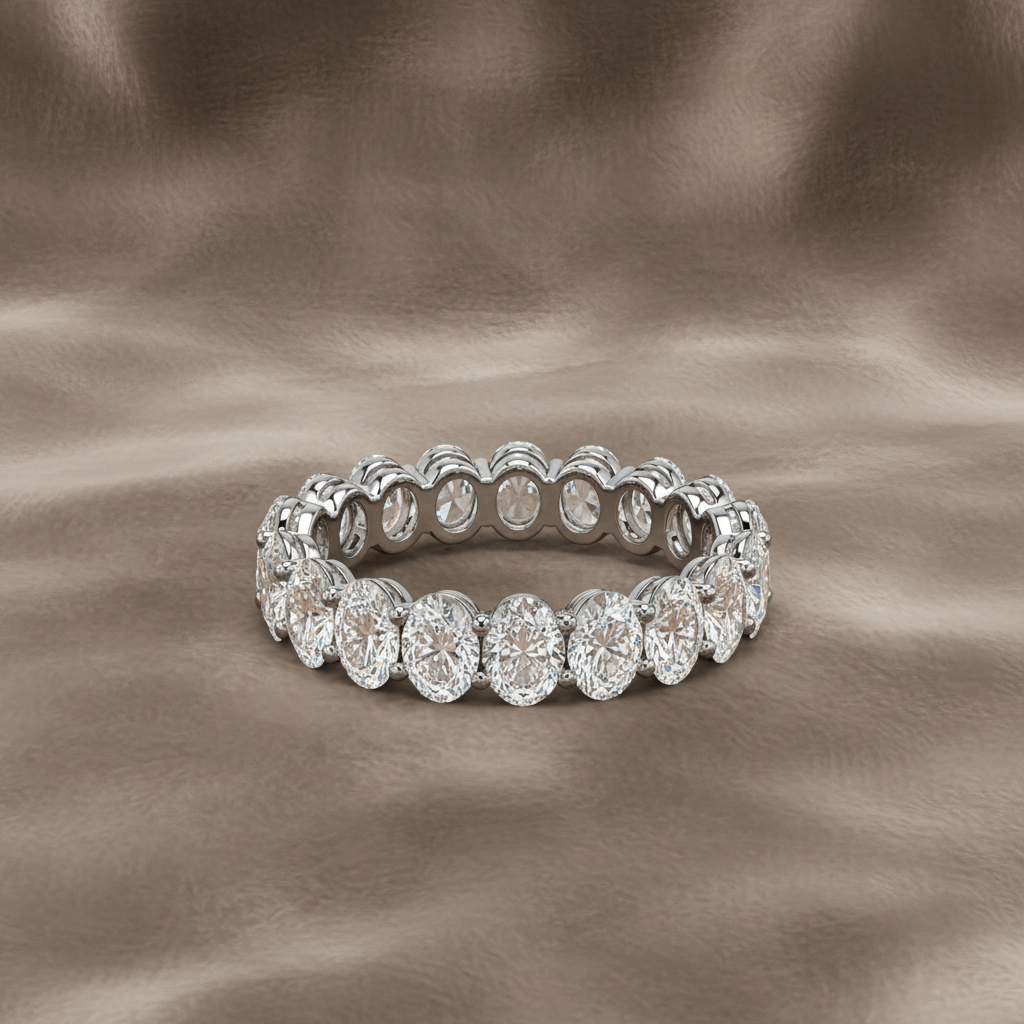 Lab Grown Diamond 9076116~ Oval Cut Eternity Band