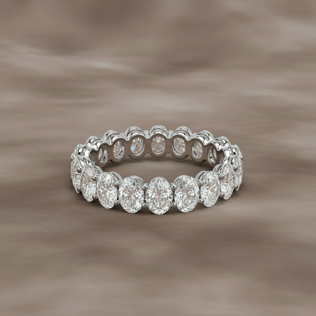 Lab Grown Diamond ETNBD1093~ Oval cut eternity band