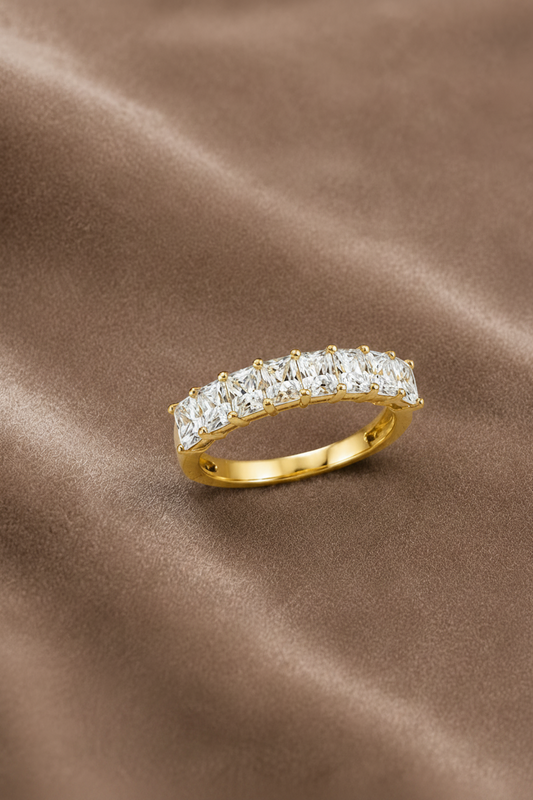 2.93 carat Lab Grown Diamond 9363734~ 7 Stone Raidiant Cut Ring