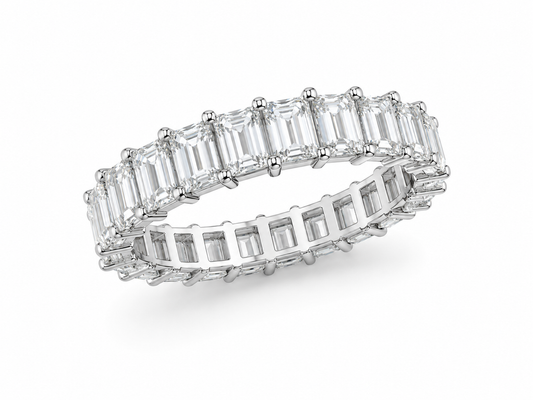 5.25 carat Lab Grown Diamond 30037~ Emerald Cut Eternity Band