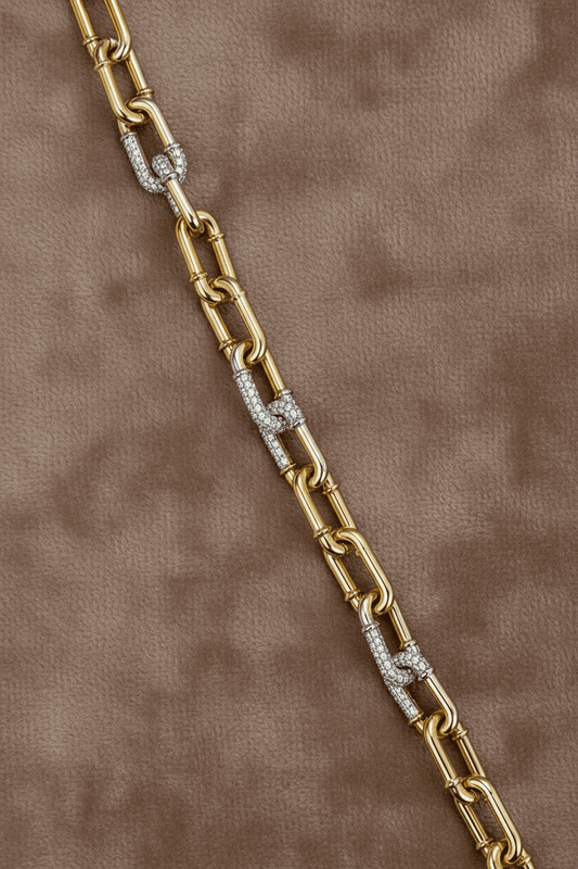 The Riviera Link Bracelet~ 18K Yellow Gold 4.03 carats