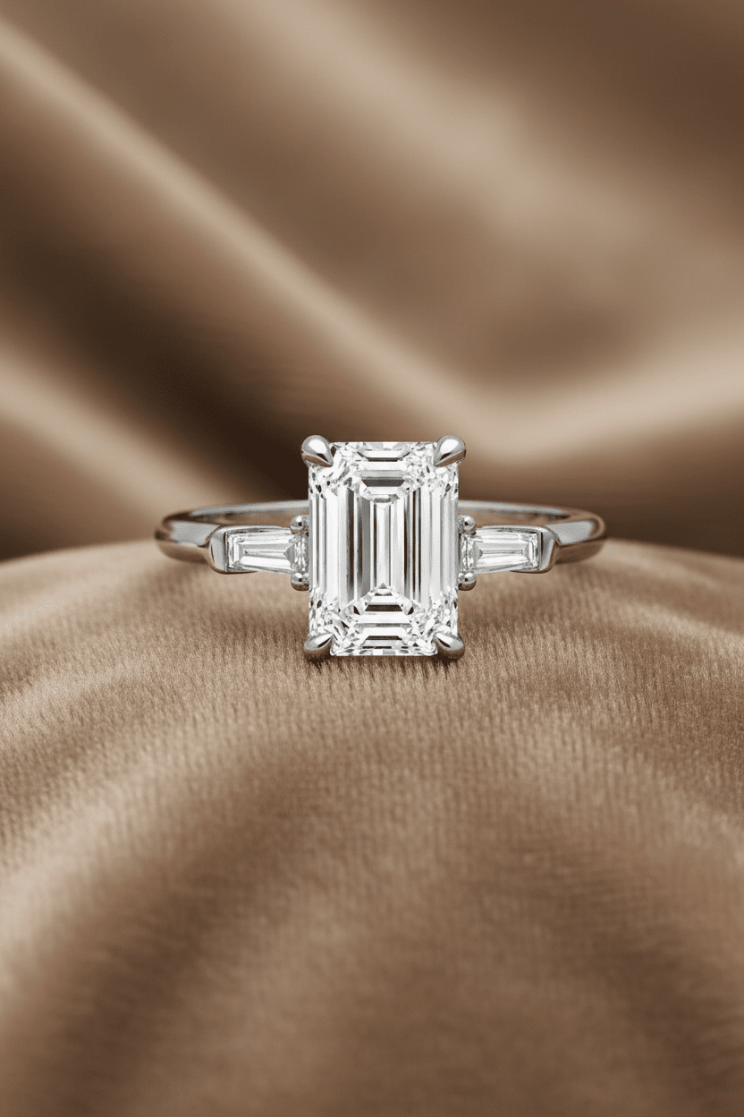 Lab Grown Diamond ENG10037~ Luna 3.00 carats Platinum