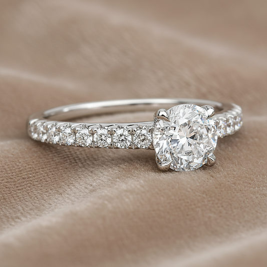 "ENGR03194" Round Diamond Engagement Ring 0.70ct