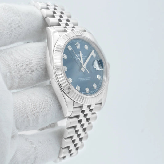 Rolex Datejust 41mm Blue Diamonds Dial 126334