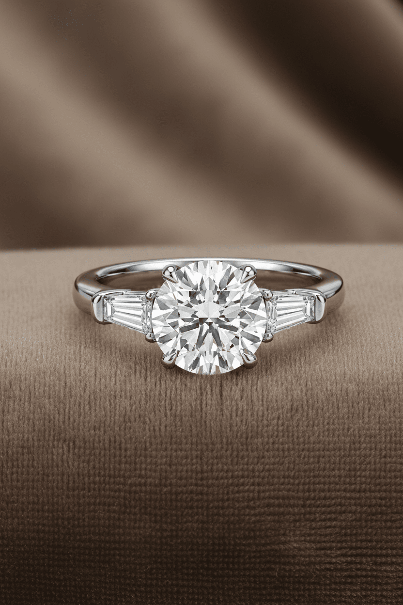 Lab Grown Diamond ENG10033~ Scottie 3.02 carats Platinum