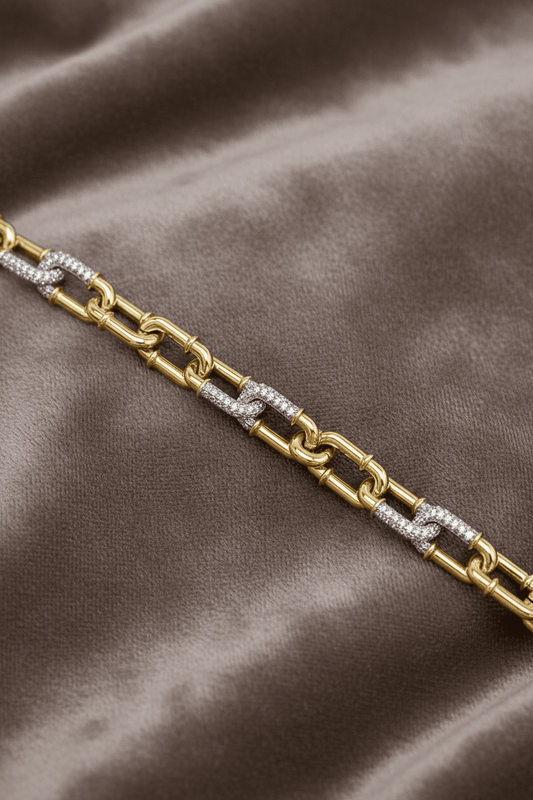 Celeste Link Bracelet~ 18K Yellow Gold 3.83 carats
