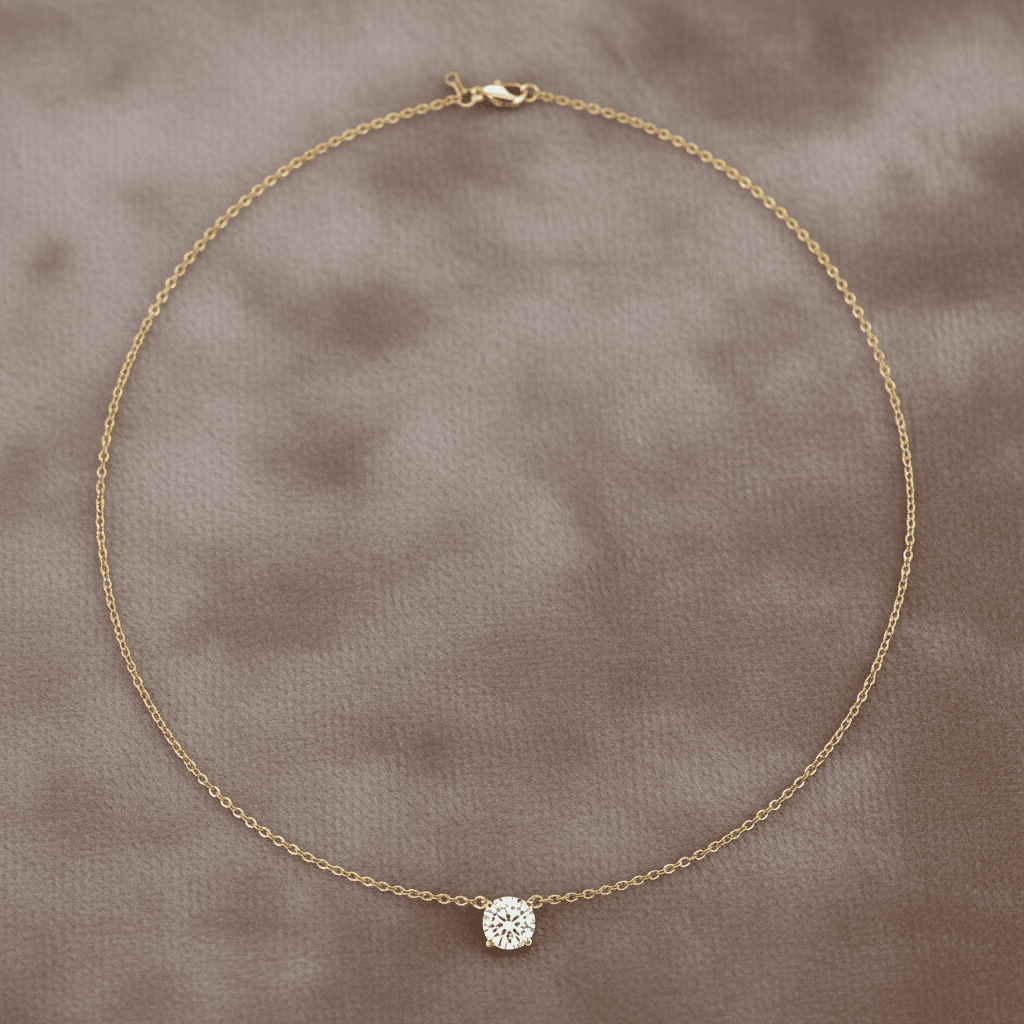 Lab Grown Diamond NECK1032~Soliataire Round Cut