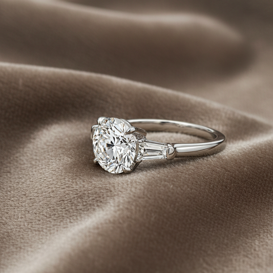 Lab Grown Diamond ENG10033~ Scottie 3.02 carats Platinum