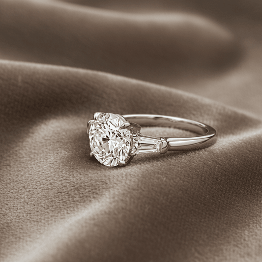 Lab Grown Diamond ENG10033~ Scottie 3.02 carats Platinum