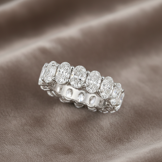 Lab Grown Diamond 9076116~ Oval Cut Eternity Band
