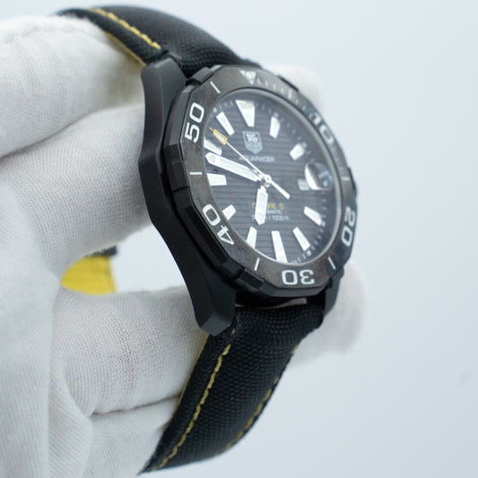 Tag Heuer Aquaracer Automatic Black Dial Mens Watch WAY218A.FC6362