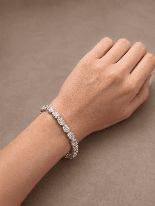 Lab Grown Diamond Tennis Bracelet ~ BRAC10226 Cushion Cut