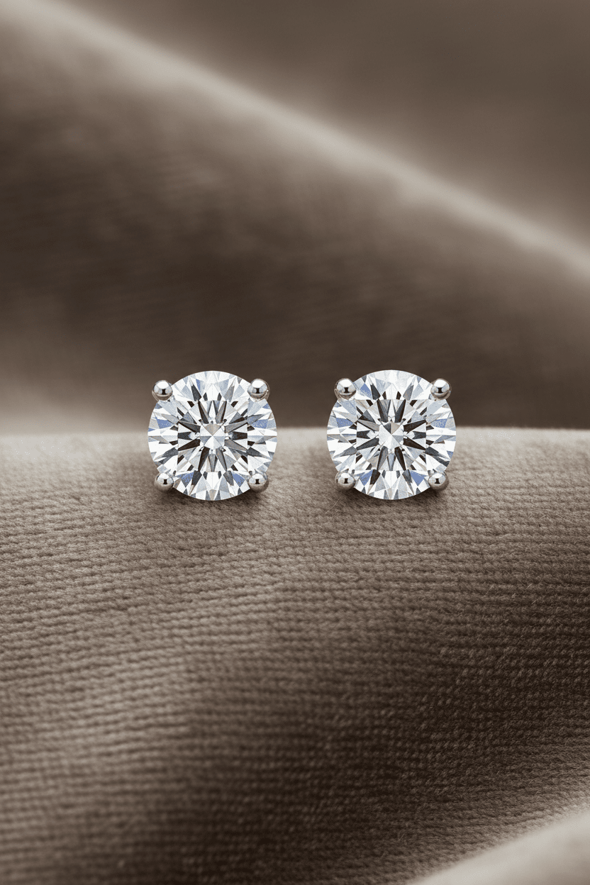 Lab Grown Diamond Studs EARR10308~ 5.23 carats