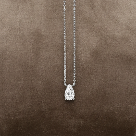Lab Grown Diamonds NECKL1030~ Solitaire pear cut