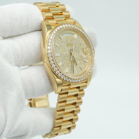 Rolex Day-Date 40mm 228348RBR Yellow Gold Diamond Dial