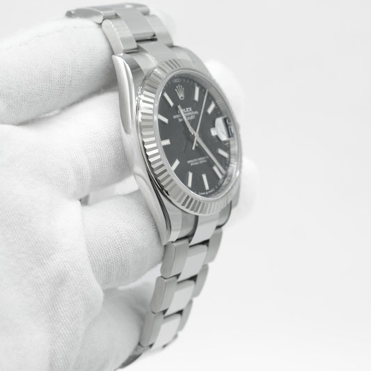 Rolex Datejust 41mm 126334 Fluted Bezel Black Dial
