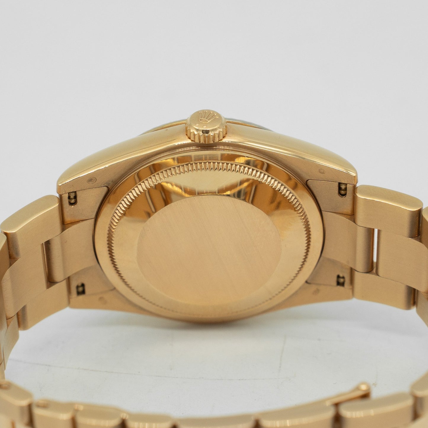 Rolex President Day-Date 118205 Everose Gold Watch Black Dial 36mm
