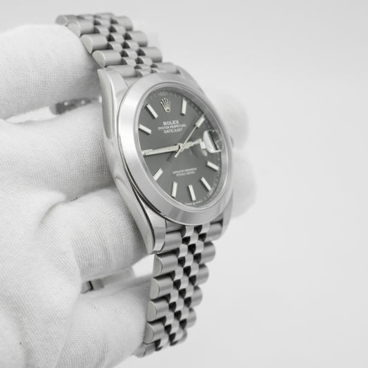 Rolex Datejust 41mm 126300 Jubilee Bracelet with Rhodium dial