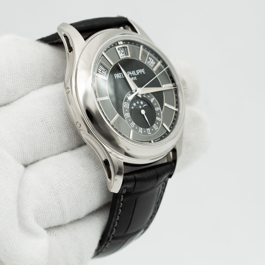 Patek Philippe Complications 5205G-010 Annual Calendar White Gold Black Dial