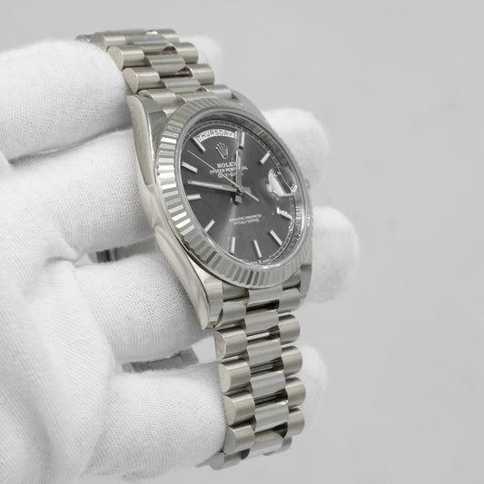 Rolex Day Date 40 18K White Gold 228239 B&P 2022