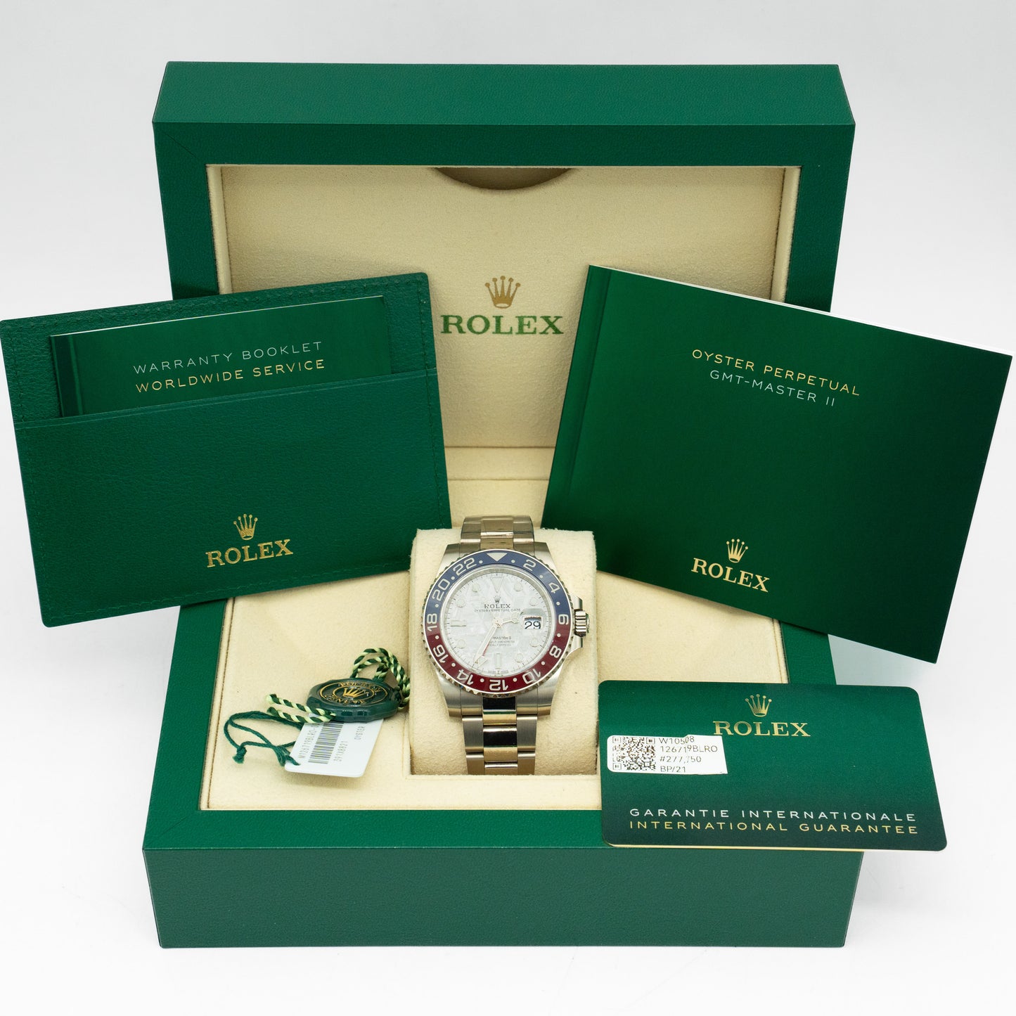 Rolex GMT Master II Pepsi Meteorite Dial White Gold 40mm 126719BLRO