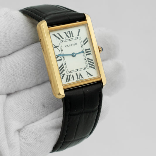 Cartier Tank Solo Large W1018855 18K Yellow Gold Watch