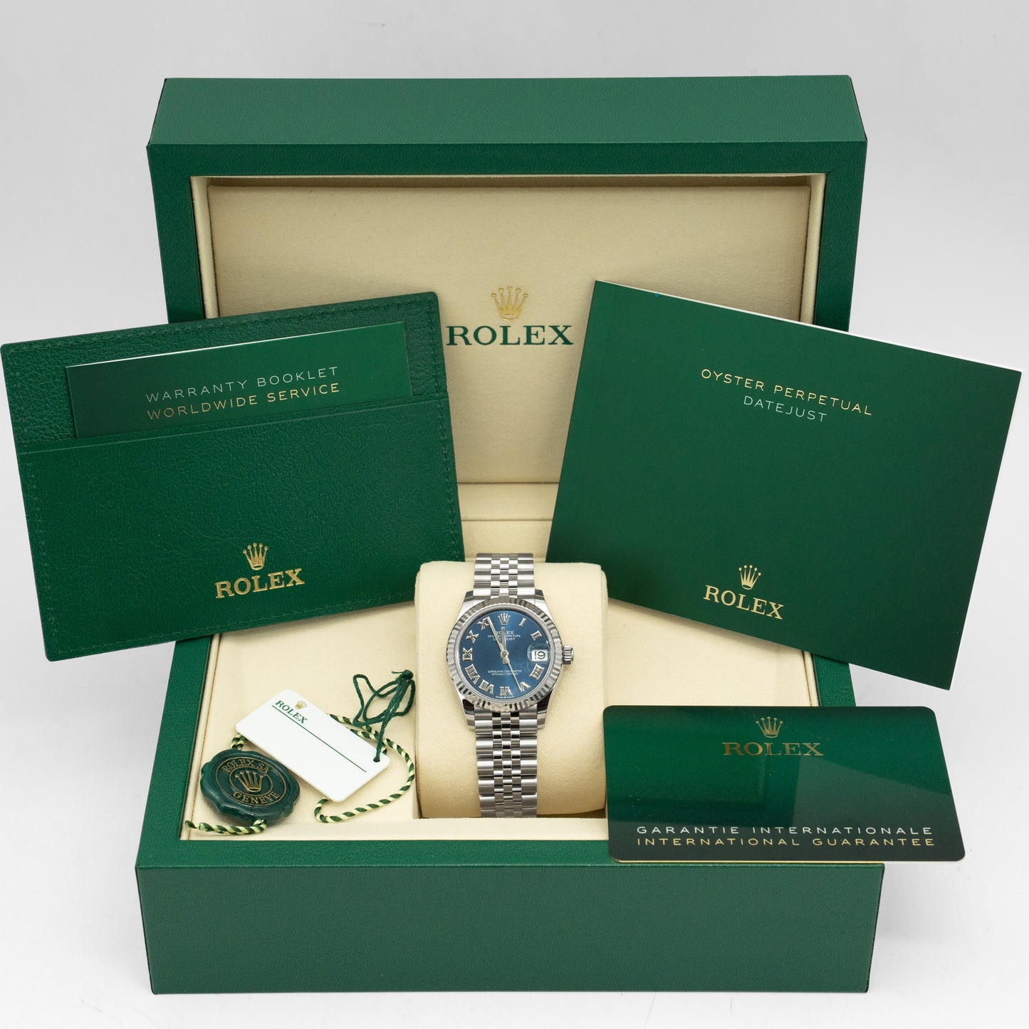 Rolex Datejust 31 Blue Roman 278274 Dial Stainless Steel Fluted Jubilee
