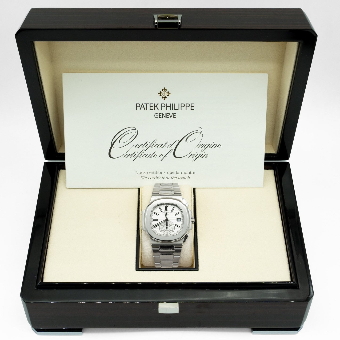 Patek Philippe Nautilus Steel White Dial Mens Watch 5980/1A-019