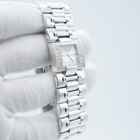 Piaget Dancer 18K Gold Bracelet Diamond Bezel Ladies Watch 50011 K83 21mm