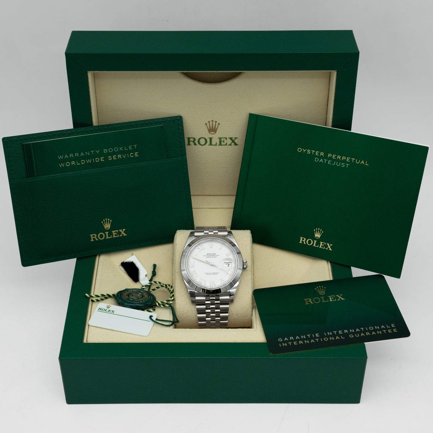 Rolex Datejust 126300 White Roman Dial Jubilee 41mm