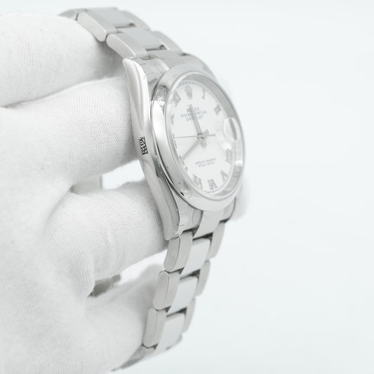 Rolex Datejust 36mm 126200 White Roman Dial Domed Bezel