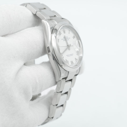 Rolex Datejust 36mm 126200 White Roman Dial Domed Bezel