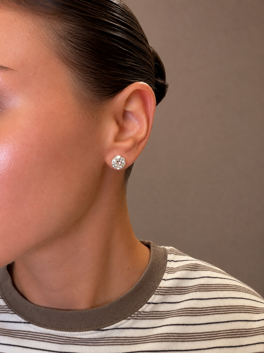 Lab Grown Diamond Studs EARR10305~ 8.11 carats