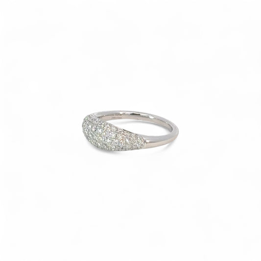 18K White Gold & Diamond Pinky Ring