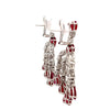 30.74CT Total Weight Diamonds and Rubies Earrings set In Platinium Setting GIA