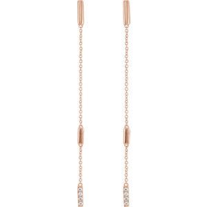 1.10 CTW Diamond Chain Earrings