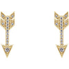 1.6 CTW Diamond Arrow Earrings