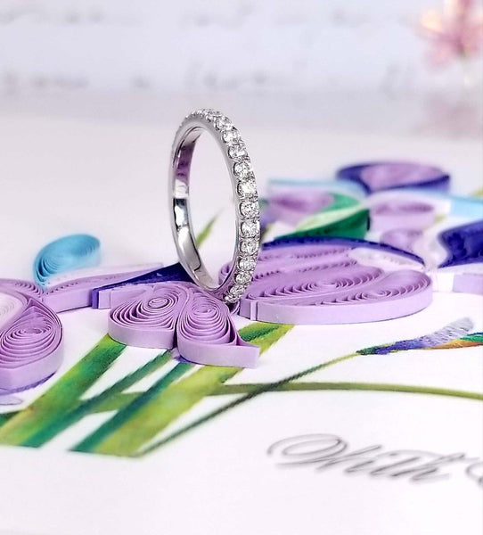 wedding ring purple background