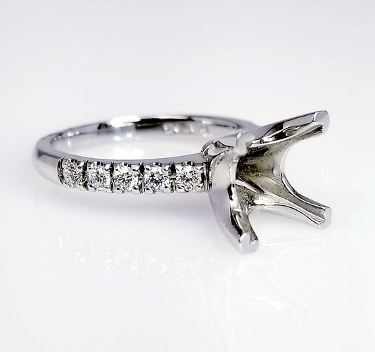 "ENGR02213" French Pave Diamond Engagement Ring Setting