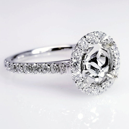 "ENGR02789" Scoop Pave Diamond Engagement Ring Setting