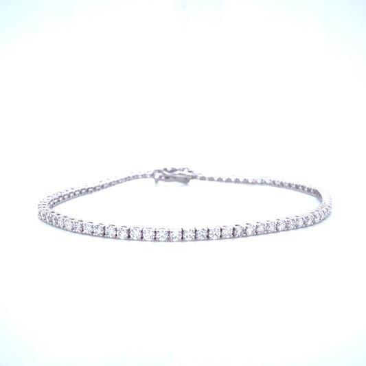 "BRAC01437" 2.89 Carat Petite Diamond Tennis Bracelet