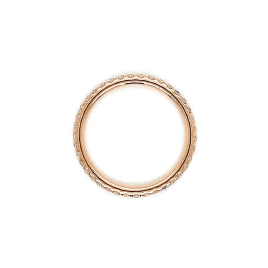"ETNBD03098" Made to Order 1.6MM 18K Gold or Platinum With Diamond French Pave Eternity Band