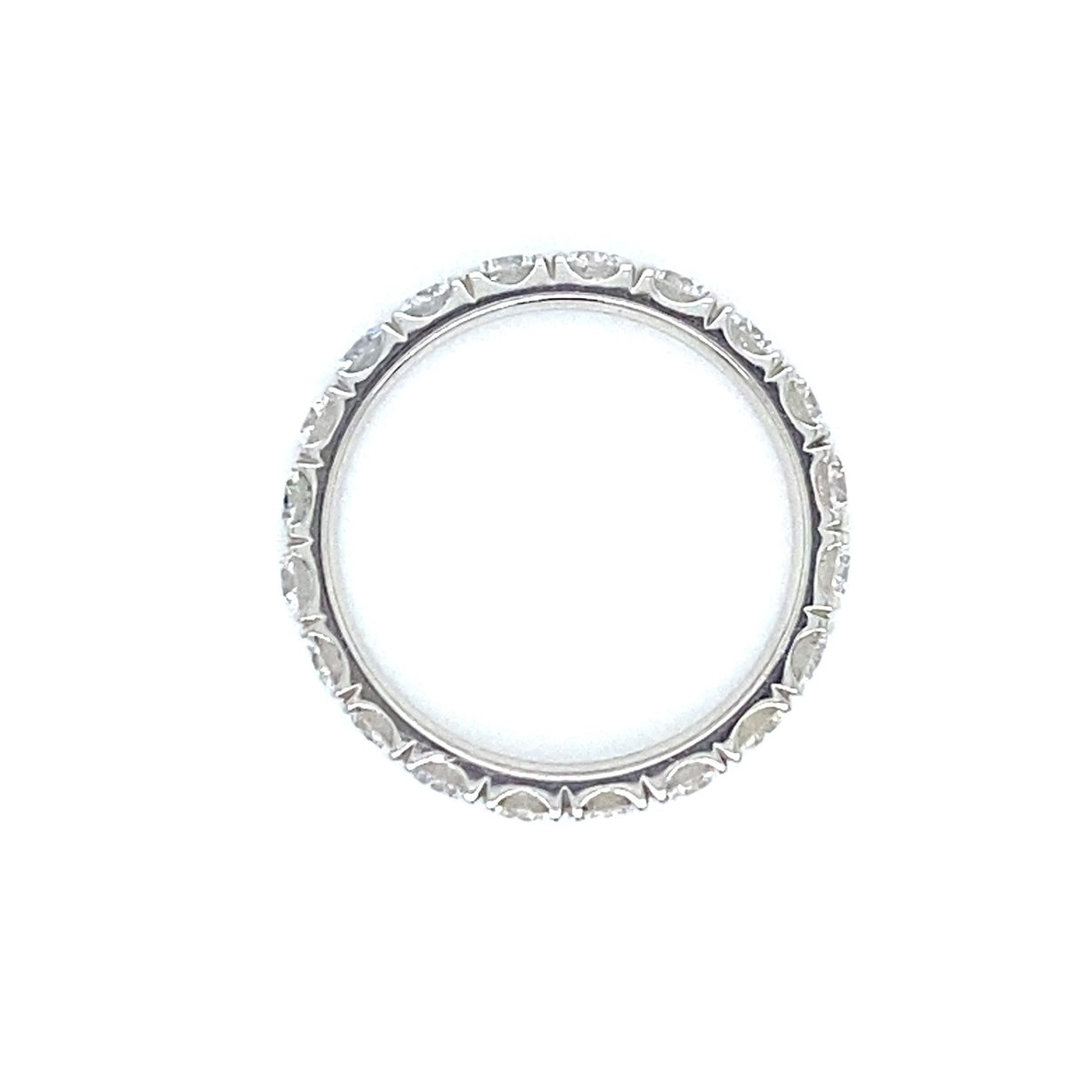 "ETNBD03154" Handmade Round Diamond Eternity Band in Platinum