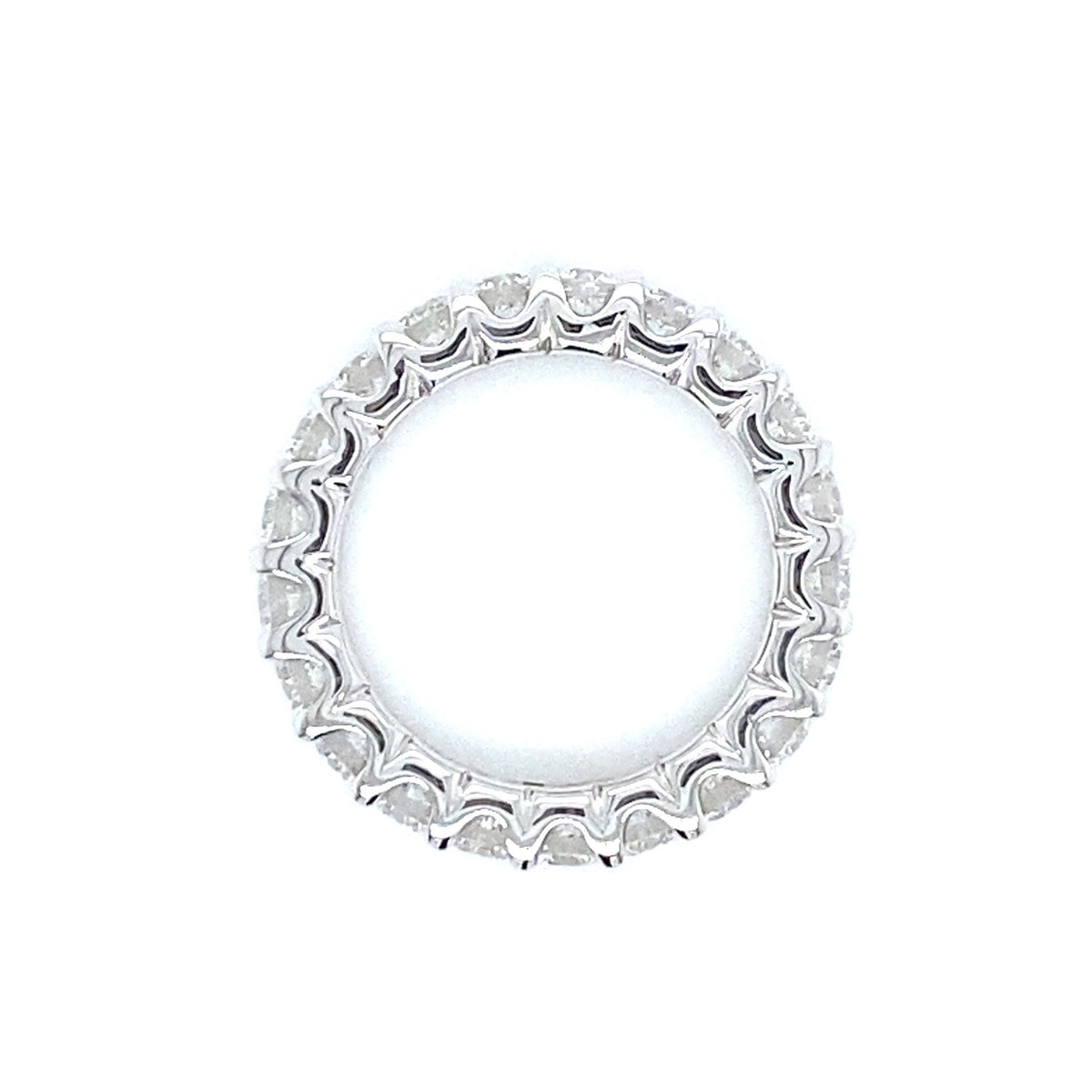 "ETNBD03182" U Prong Round Brilliant Diamond Eternity Band in 18K White Gold