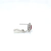 2.84 Total Carat Ruby and Diamond Earrings in 18K White Gold
