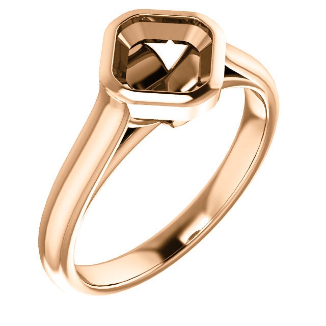 Solitaire Asscher Cut Setting