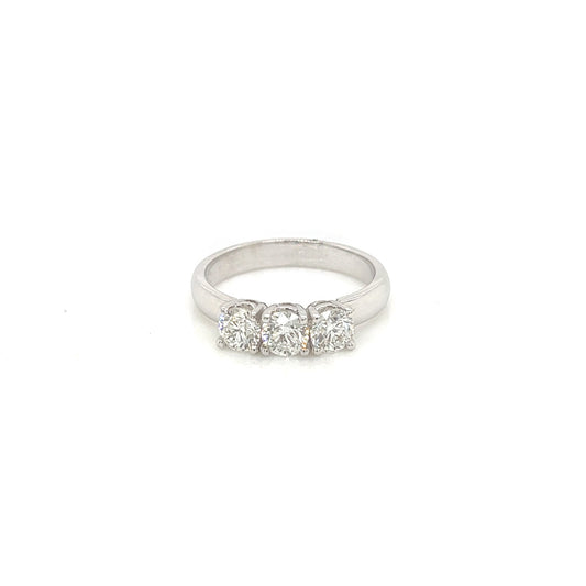 0.93 Carat Three Stone Trilogy Diamond Ring